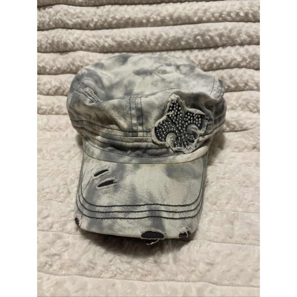 Leader Hat Cap Rhinestones & Fleur-De-Lis Patch
